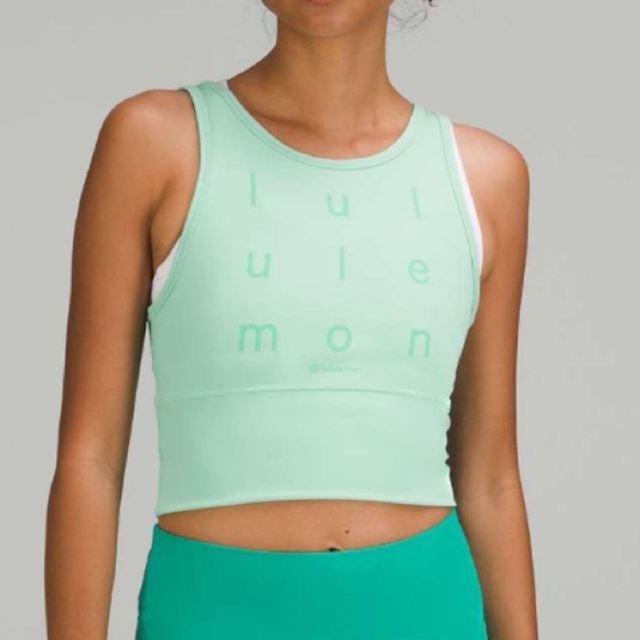 Lululemon Power Pivot Everlux Tank Top *Motif Wild Mint - Picture 7 of 10